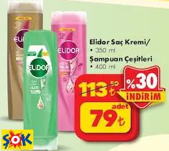 ELİDOR SAÇ KREMİ 350 ML ŞAMPUAN ÇEŞİTLERİ 400 ML